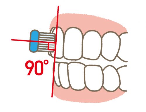 Illustration of a toothbrush on a tooth